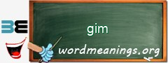 WordMeaning blackboard for gim